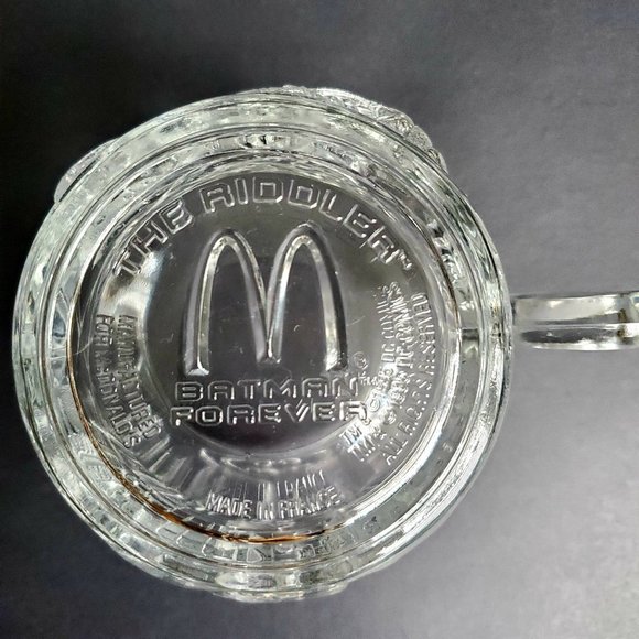 Vintage 1995 Batman Forever DC Comics The Riddler McDonald's Glass Collector Mug - Picture 2 of 5